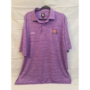 FootJoy Polo Shirt Mens 2XL Purple‎ Space Dye Performance Golf Casual